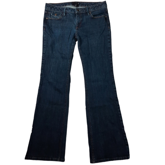 Banana Republic Wide Leg Button Flap Pocket Blue Jean SZ 8R - Picture 1 of 6